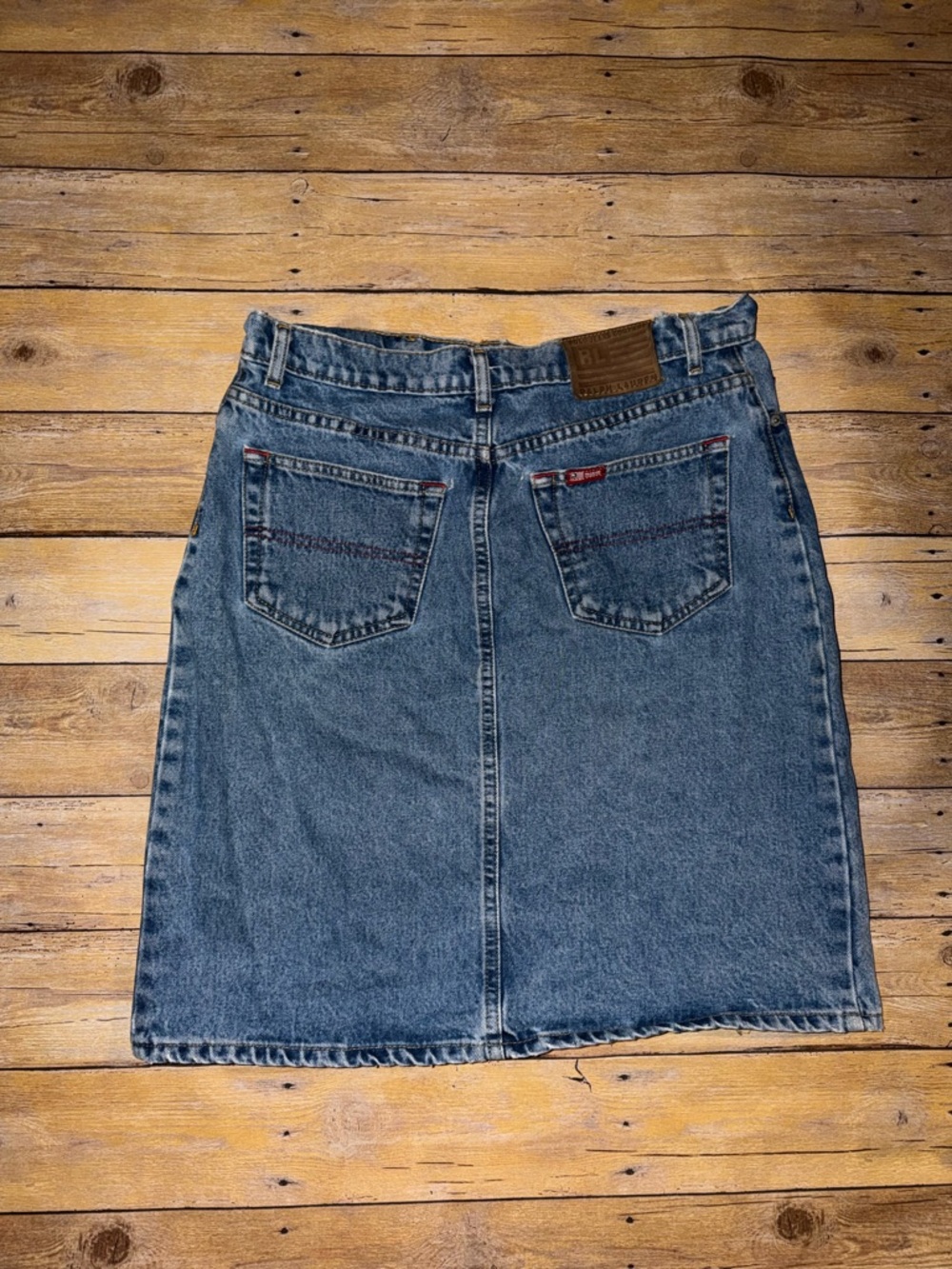 Vintage Ralph Lauren red tag denim skirt